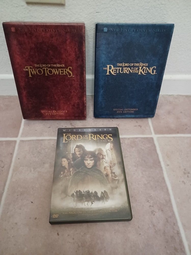 Lord of the Rings Trilogy DVDs - Price Includes All