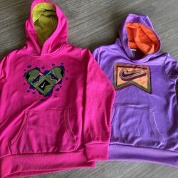 Nike Pink & Purple Pullover Hoodies - Girls Youth Medium $40 Cash