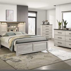 4-PIECE RUSTIC WOOD BEDROOM SET
