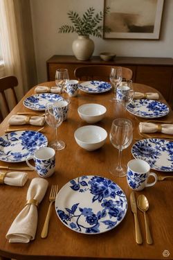 Royal Norfolk Blue Floral 16 pc