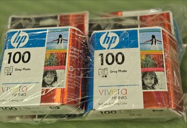 Unopened Package of 4 HP 100 Photo Ink Cartridges