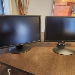 U Get Your Own Power Cords Dell 19" Dual Monitor  Monitors