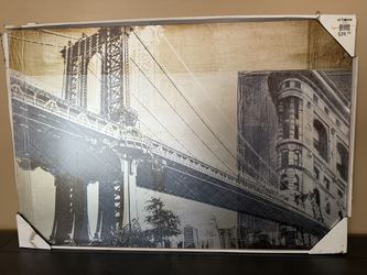 At Home - Brooklyn Bridge Metal Wall Art 