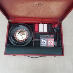 Multi Casino Card Game With Poker (1 Latch Broken Last Pic Shown)