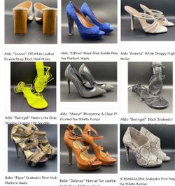 17 Pairs Women's Designer Shoes Lot - Steve Madden, Aldo, Bebe⁠