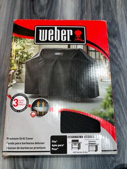 Weber Premium Grill Cover Genesis II 400 Series Weather Resistant Black