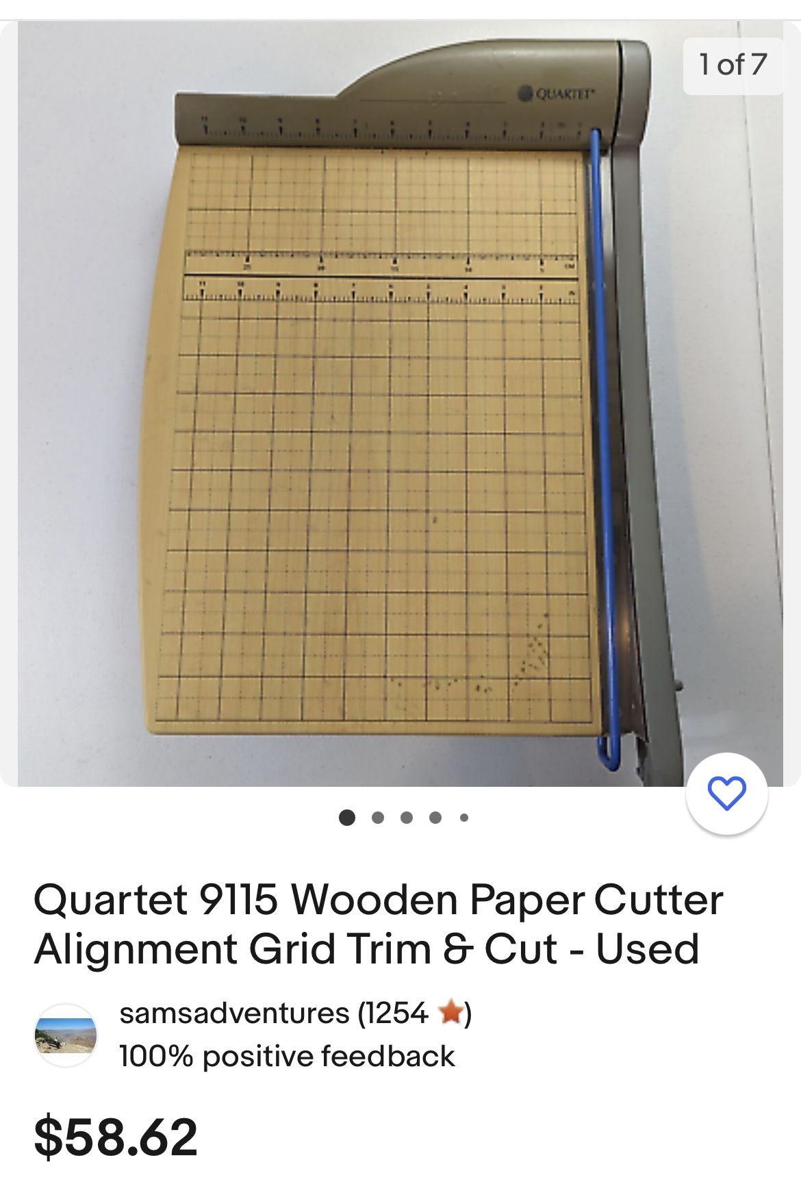 Quartet Model 9115 Wooden Paper Cutter Like New! for Sale in San Marcos