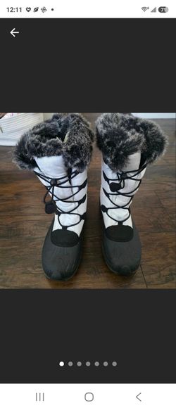 Women's Winter Snow Boots with Faux Fur Cuff