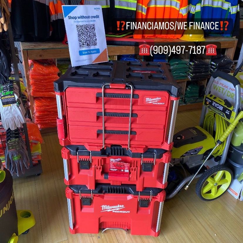 Milwaukee PACKOUT 22in Rolling Toolbox/ 22in Large Tool Box/ 3-Drawer Tool Box**(FINANCIAMOS/WE FINANCE)**