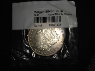 Circulated 1890 Morgan silver dollar mint condition never touched