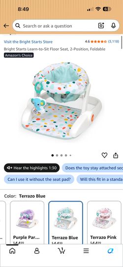 New Bright Starts Floor Seat
