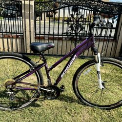 Beautiful Schwinn Hybrid Adult Bike In Purple (Dual Sport)