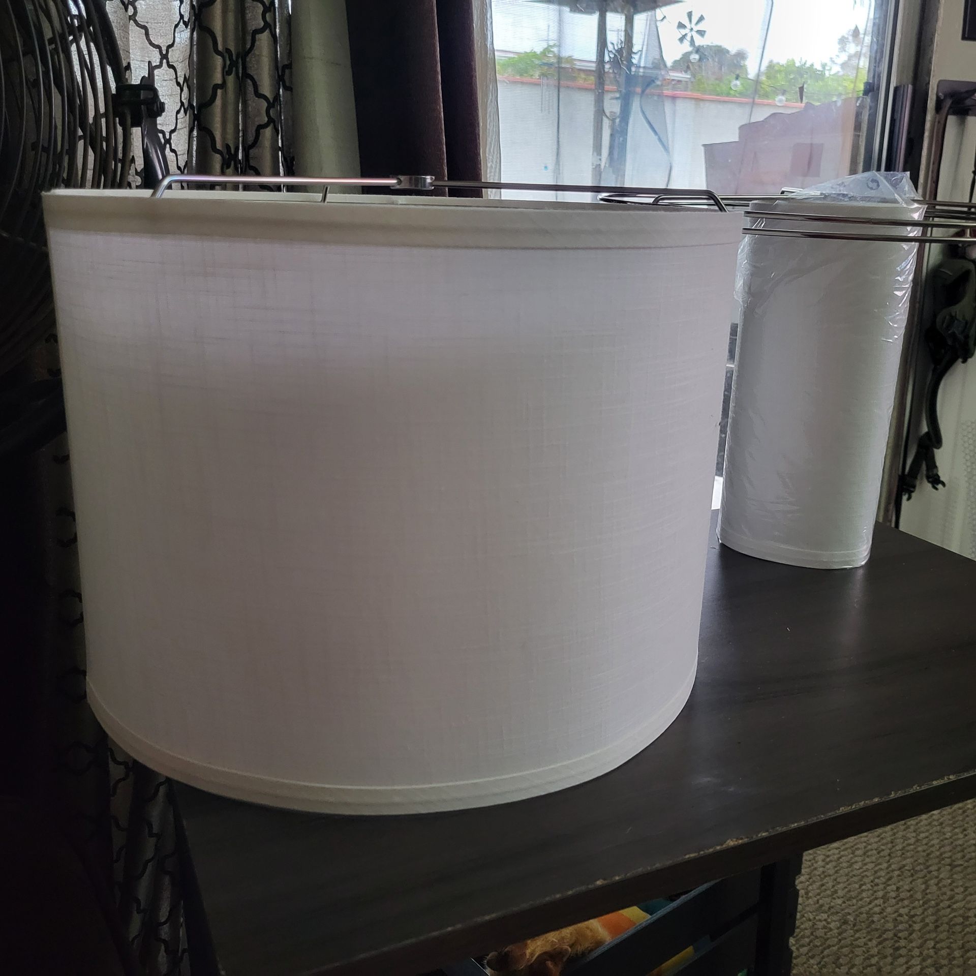 New Lamp Shades Set of 2, Drum Lampshade for Table Lamps Floor Lamp, 13" Top X 13" Bottom X 10" High