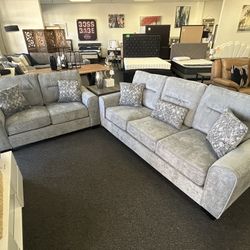Sofa And Loveseat In Gray 