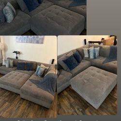 2 Piece sectional Couch With ottoman 