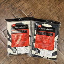 Supreme FW 25’ Week 9 Supreme®/Hanes® Bones Thermal Crew (1 Pack) Floral, Black, Bone