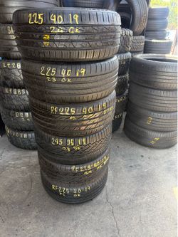 19” tires 225/40/19 semi new with free installation $60 each