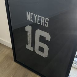 Signed Raider Jersey Framed with LED Jakobi Myers