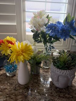 Vases with flowers