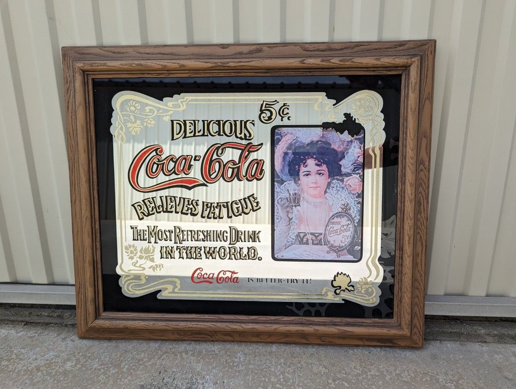 Coca-Cola Antique Mirrored Wall Art