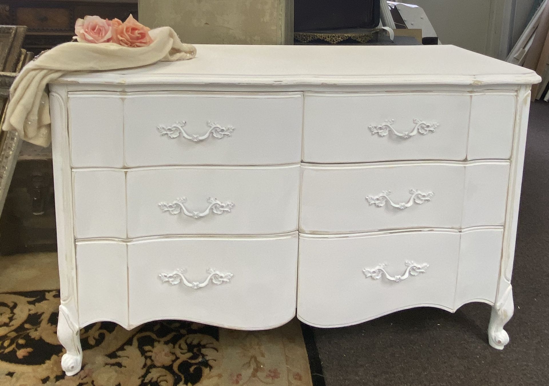 Shabby Chic French Provincial Dresser / Hutch