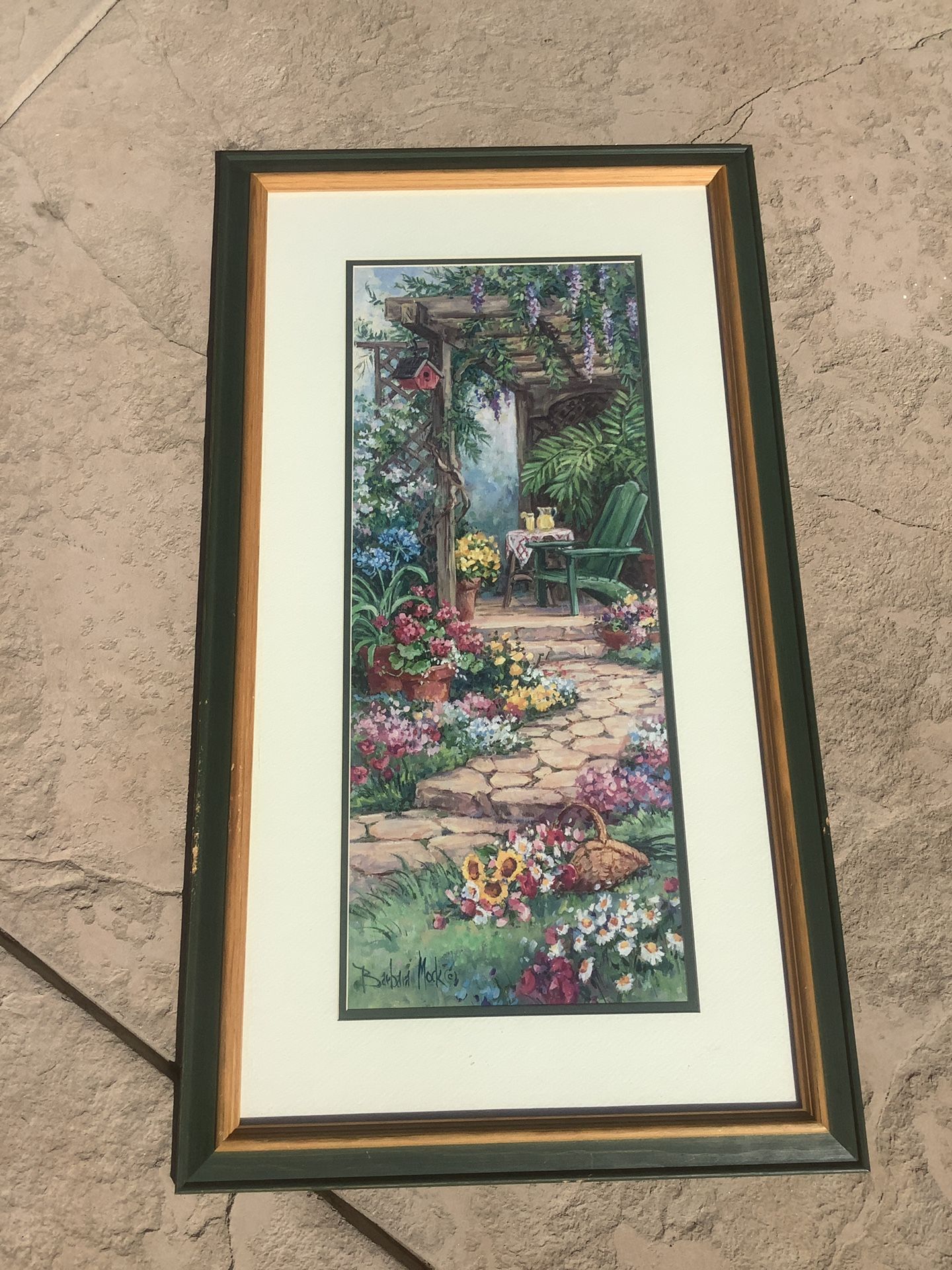 Barbra Mock Framed Art 32x18in