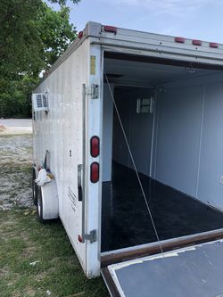 Enclosed trailer. 8 x 18 really good condition AC asking 3,500 obo