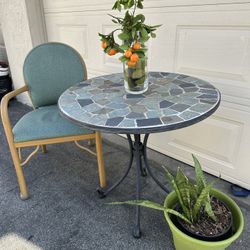 Mosaic Patio / Balcony Table And Chair 