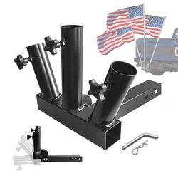 KAIRAY Foldable Hitch Mount 3 Flag Pole