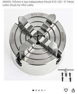 Sanyo 125mm 4jaw Independent Chuck K72-125