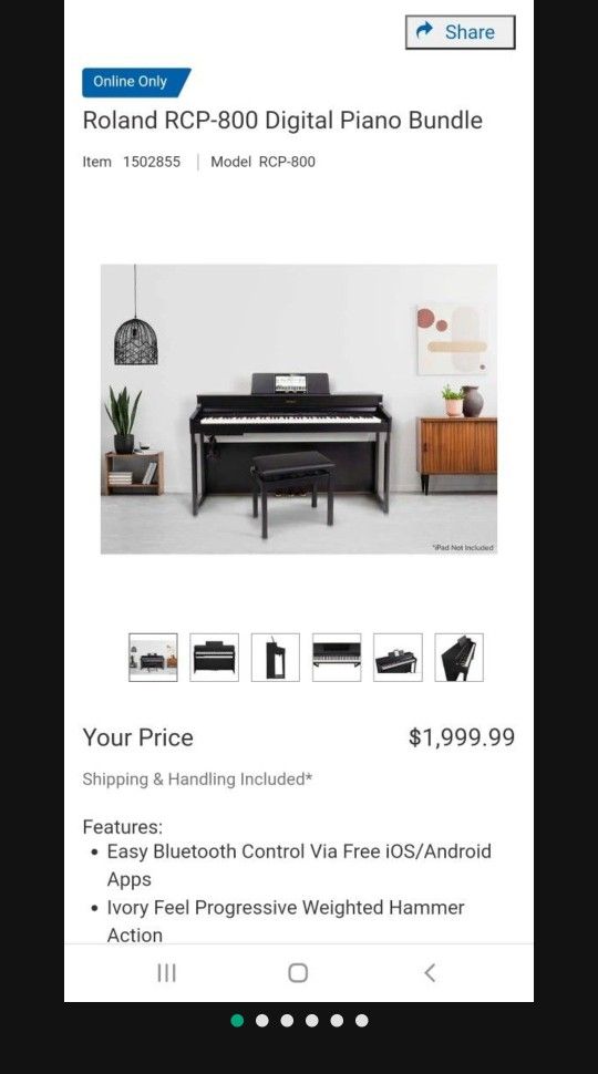 Roland RCP-800 Digital Piano Bundle Used Corona92879