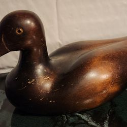 Wooden Duck Decor 7.75" Long By 3.75" Tall By 3" Wide Vintage 