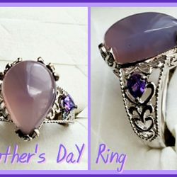  Ring 💍  $80.00  Silver  Amethyst. NEW
