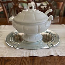 Antique Soup Tureen (14”w)