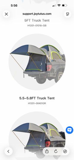 JoyTutus Pickup Truck Tent 5.5 5.8