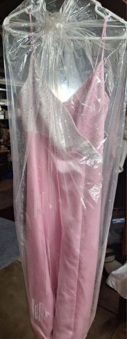Prom Dress Satin Spaghetti Straps Pink