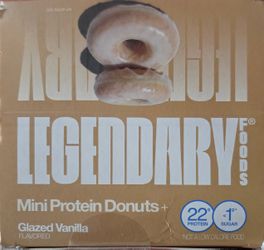 Legendary Glazed Vanilla Mini Protein Donuts+ 8-Count - Box or Bulk