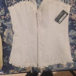 Woman's White Med. Corset