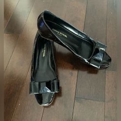 Sonia Rykiel Patent Leather Bow Stud Flats in size 37 