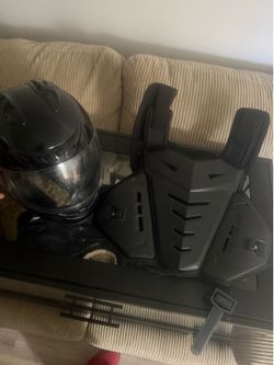 Motorcycle vest  & helmet