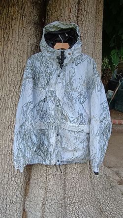Mens WFS Snow Camo Hunting Jacket with Hood