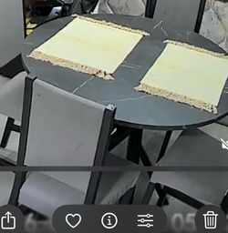 Marble  Round dining table with chairs