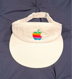 Apple Computer  1980s Visor Hat  white