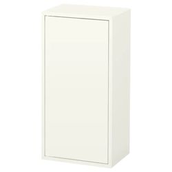 Cabinet with door and 2 shelves, white13 3/4x9 7/8x27 1/2 "