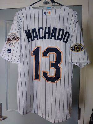 Photo PADRES Manny machado majestic authentic jersey, brand new, Size 40 medium, all stitched, IMMACULATE JERSEY.. First 65.00 can have it