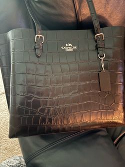 Coach New York Croc-Embossed Tote Bag