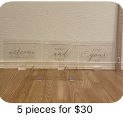 Wedding Clear Sign Set 