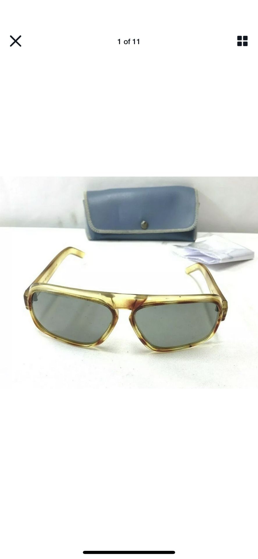 VINTAGE 1960's POLOROID COOL RAY 139 TRAVELMATE CLEAR 58-18-130 SUNGLASSES #8309