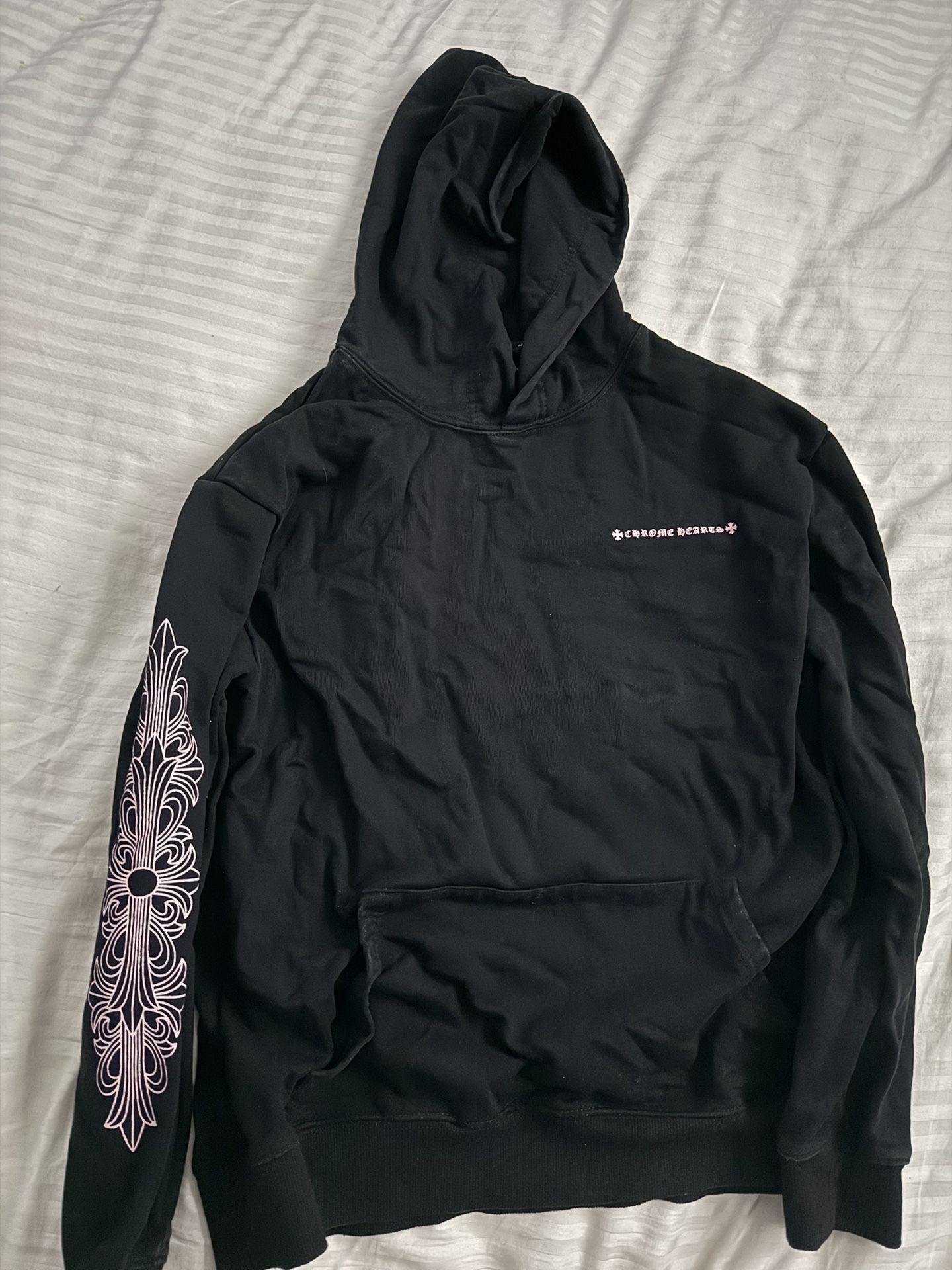 chrome hearts x matty boy hoodie black & pink