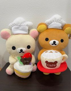 Rilakkuma Korilakkuma San-X Cafe Series Pastry Chef Plush 19” Stuffed Toy Server